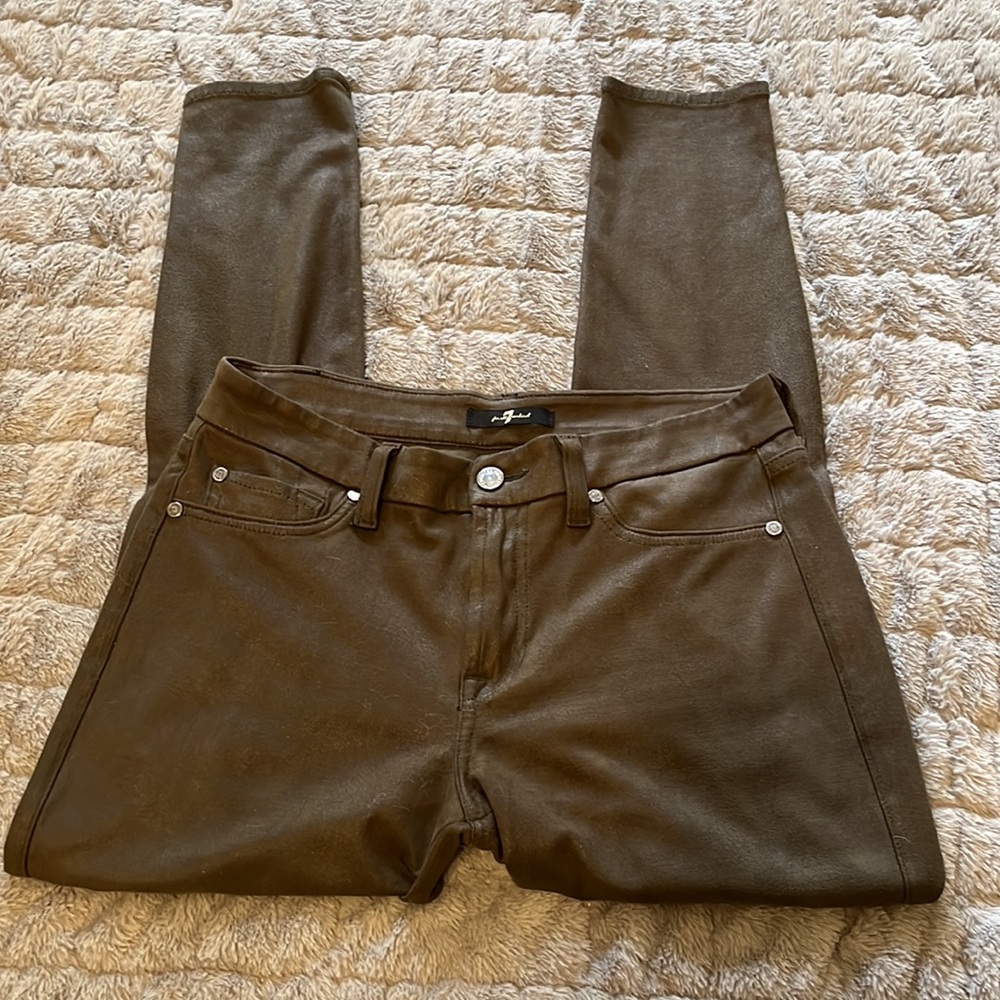 Seven For All Mankind Faux Suede Jeggings SZ 28 💚 Same Day Ship ⭐️